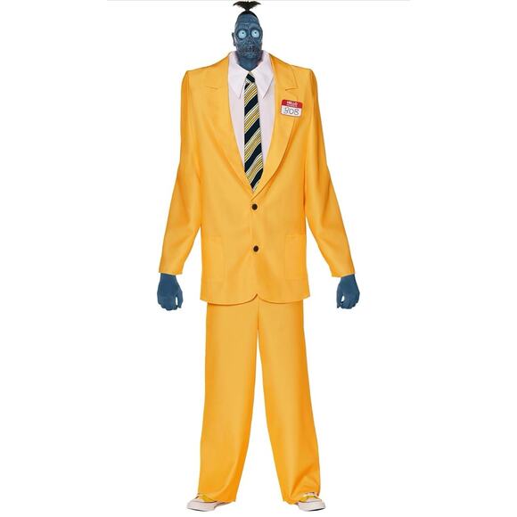 Spirit Halloween Large Adult Beetlejuice Shrinker Bob Costume Yellow Size XL NEW - Picture 1 of 5